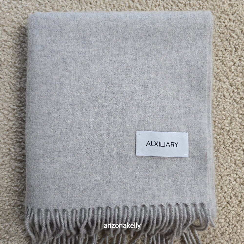 NWOT Alxiliary Cashmere Scarf Light Grey Aritzia - Picture 1 of 12